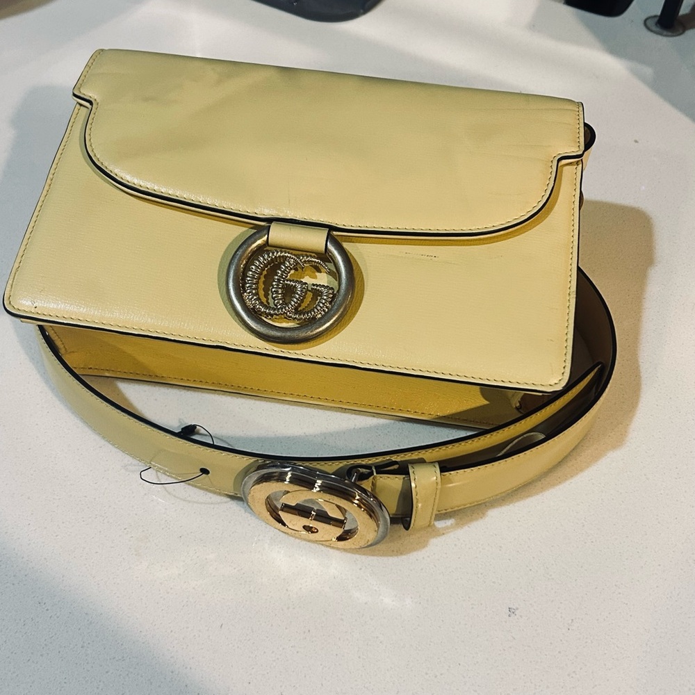Gucci Light Yellow Crossbody Bag